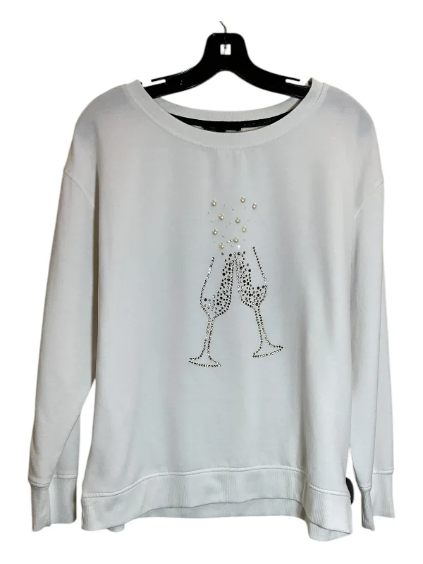 Sweatshirt Collar By Jane And Delancey In Cream, Size: L