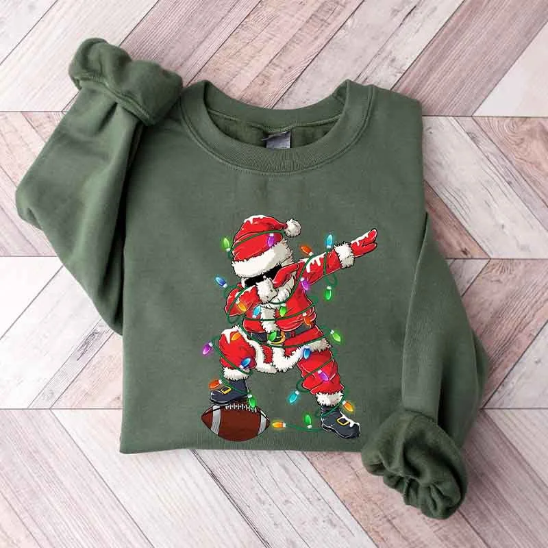 Christmas Football Santa Sweatshirt