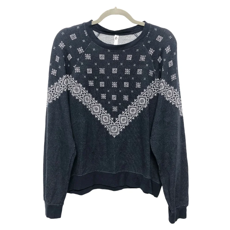 Sweatshirt Crewneck By Clothes Mentor In Navy, Size:M