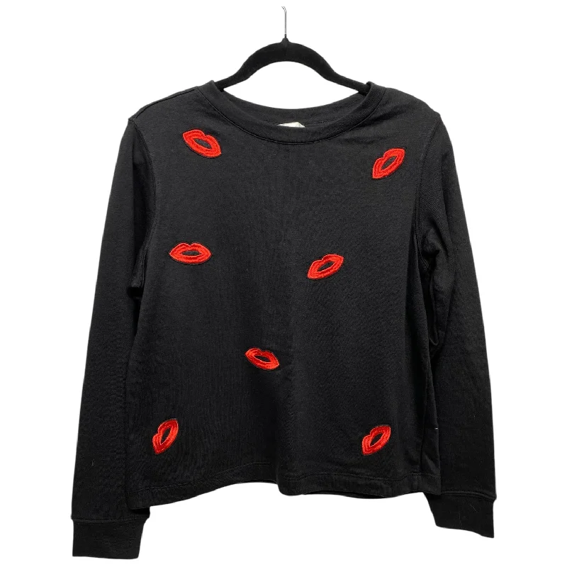 Sweatshirt Crewneck By H&m In Black & Red, Size: S