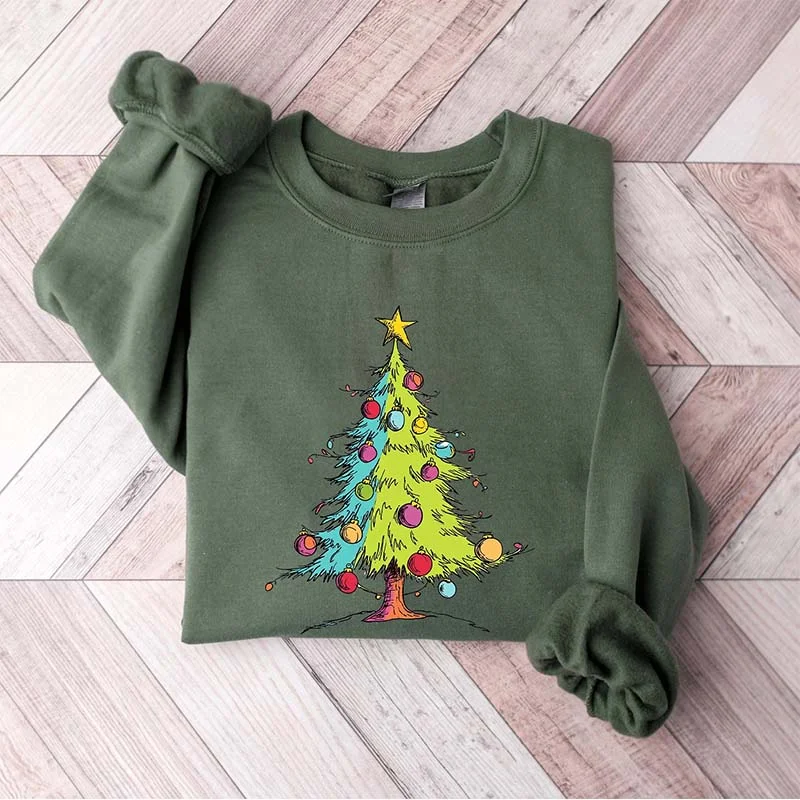 Christmas Tree Trendy Holiday Sweatshirt