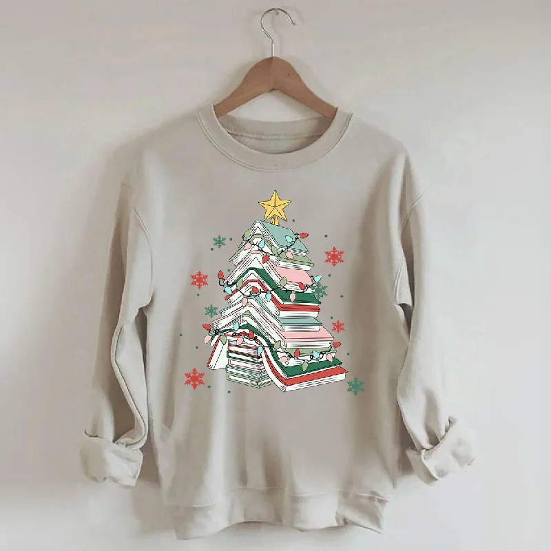 Book Lover Holiday Bookworm Christmas Sweatshirt