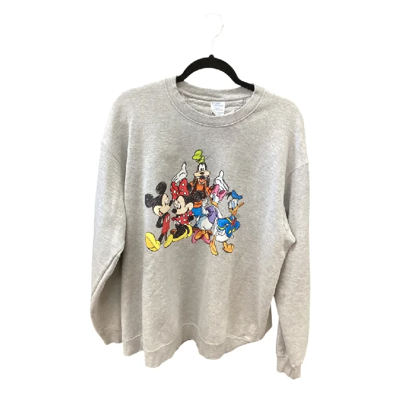 Sweatshirt Crewneck By Clothes Mentor In Grey, Size: Xl