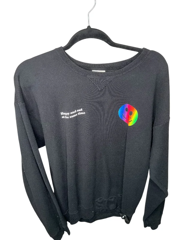 Sweatshirt Crewneck By Hanes In Black, Size: L