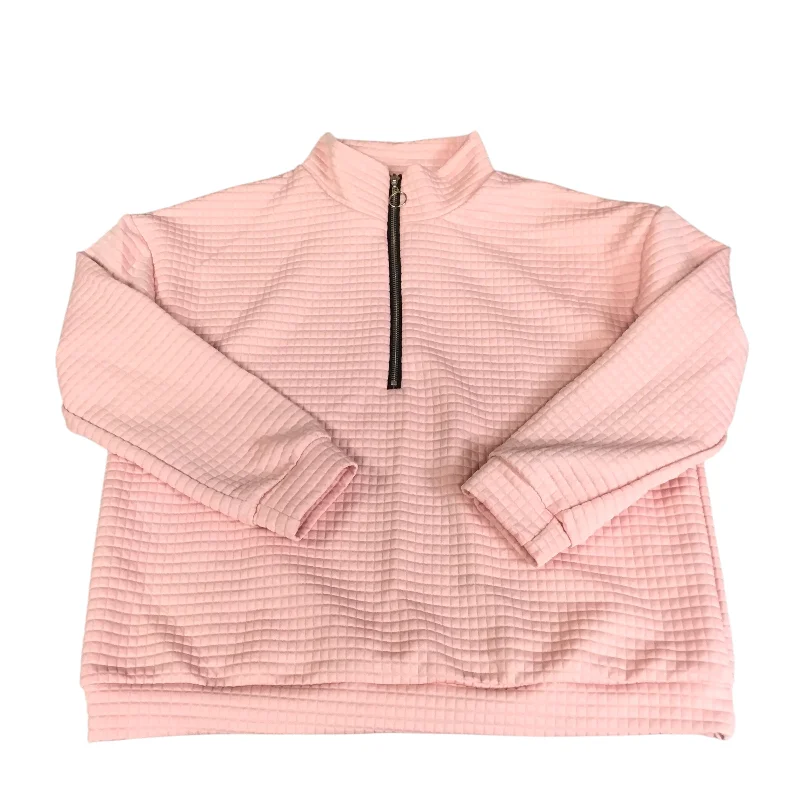 Sweatshirt Collar By Clothes Mentor In Pink, Size: L