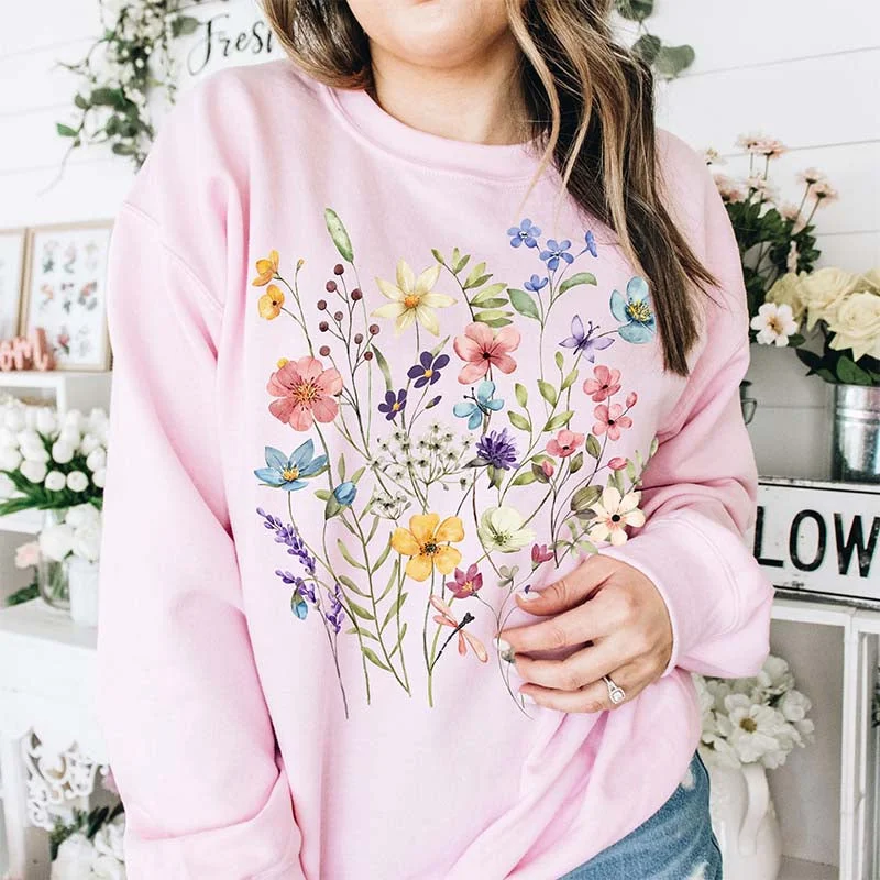 Pressed Flower Botanical Lover Sweatshirt