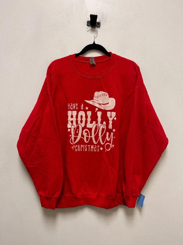 Sweatshirt Crewneck By Gildan In Red, Size: Xl