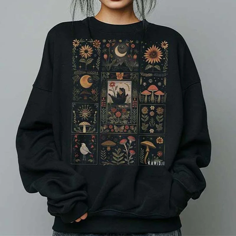 Dark Cottagecore Frog Sweatshirt