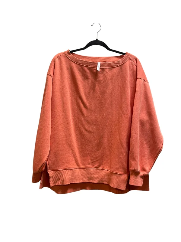 Athletic Sweatshirt Crewneck By Fabletics In Orange, Size: S