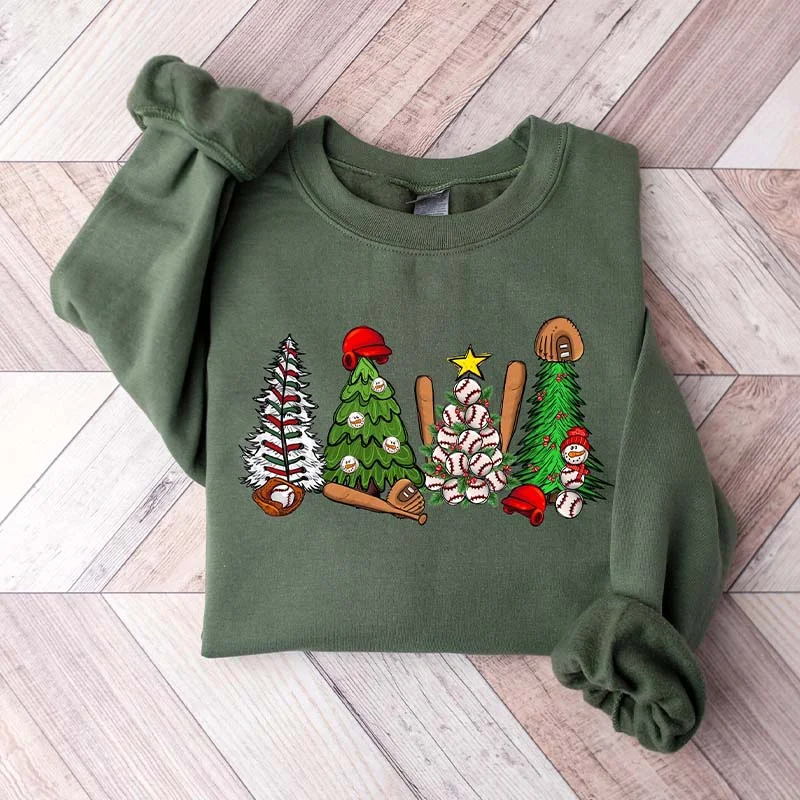 Baseball Christmas Tree Sweatshirt