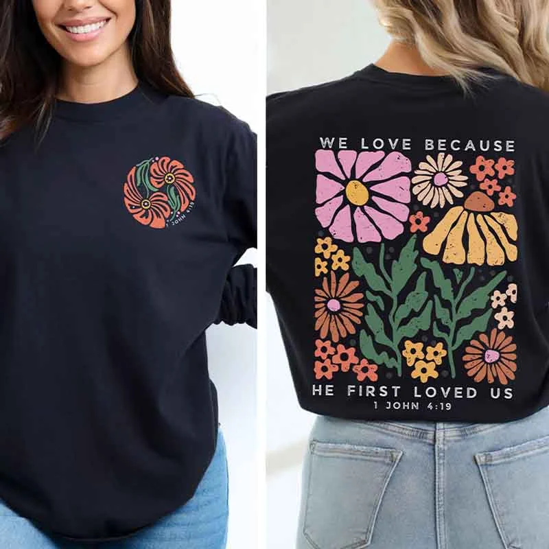 Religious Boho Flower Faith Sweatshirt