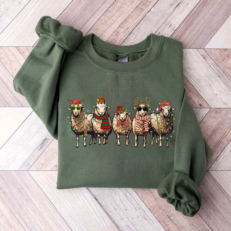 Sheep Christmas Funny Animals Sweatshirt