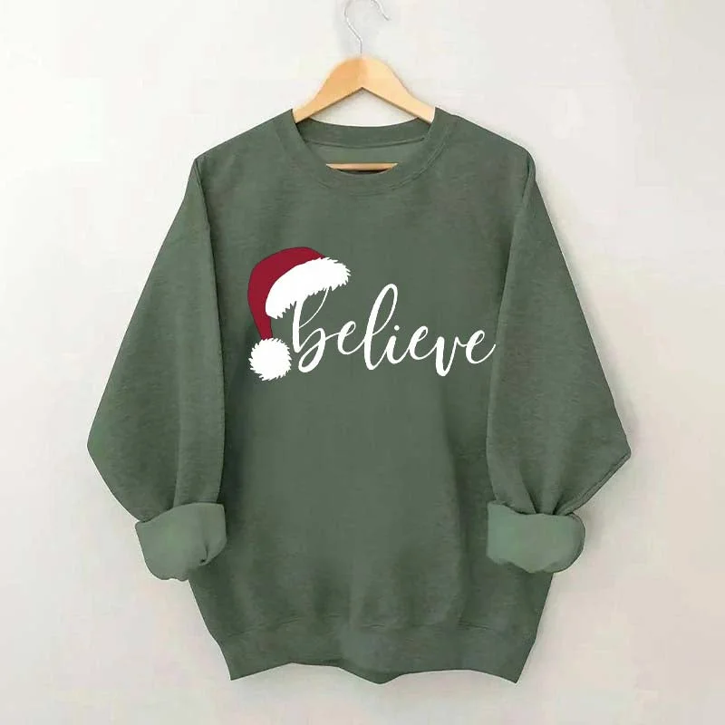 Letter Print Christmas Sweatshirt