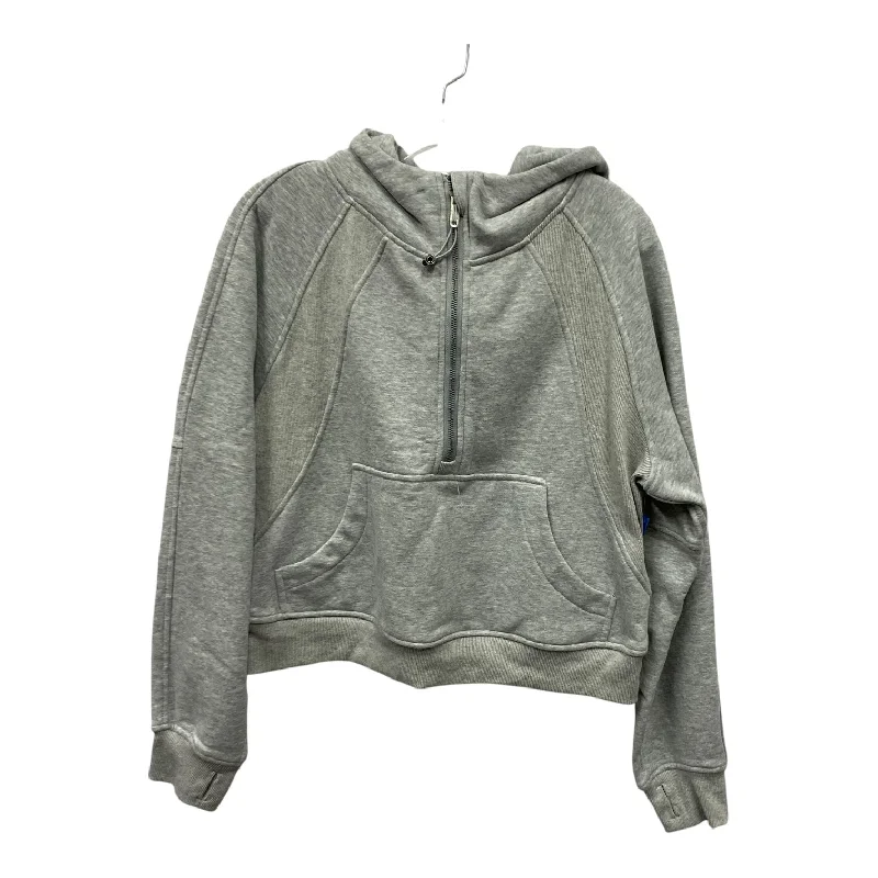 Sweatshirt Hoodie By Trendy Queen In Grey, Size:M