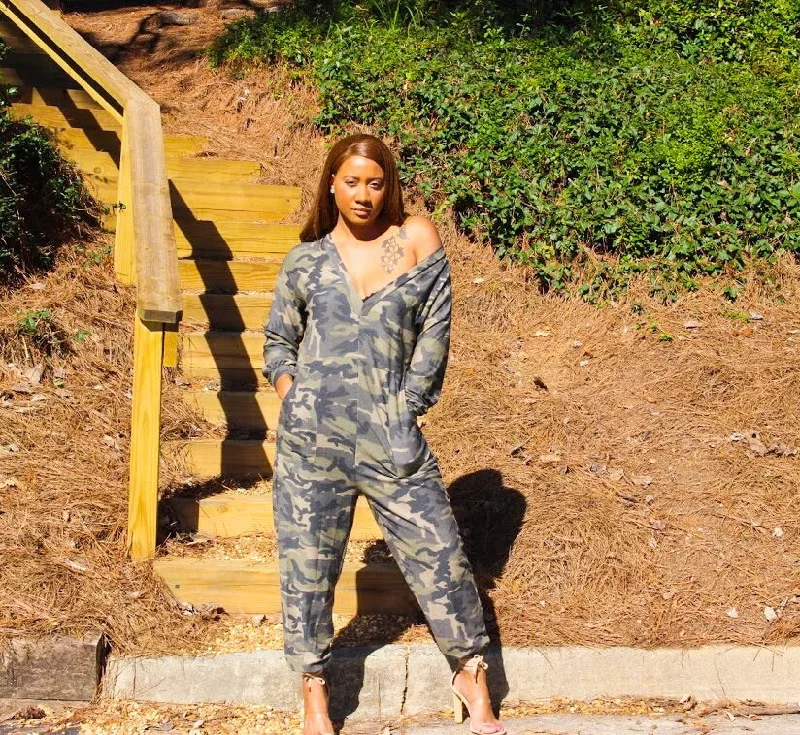 Camo Jumpsuit LONG SLEEVE