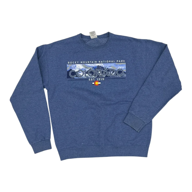 Sweatshirt Crewneck By Jerzees In Blue, Size:M