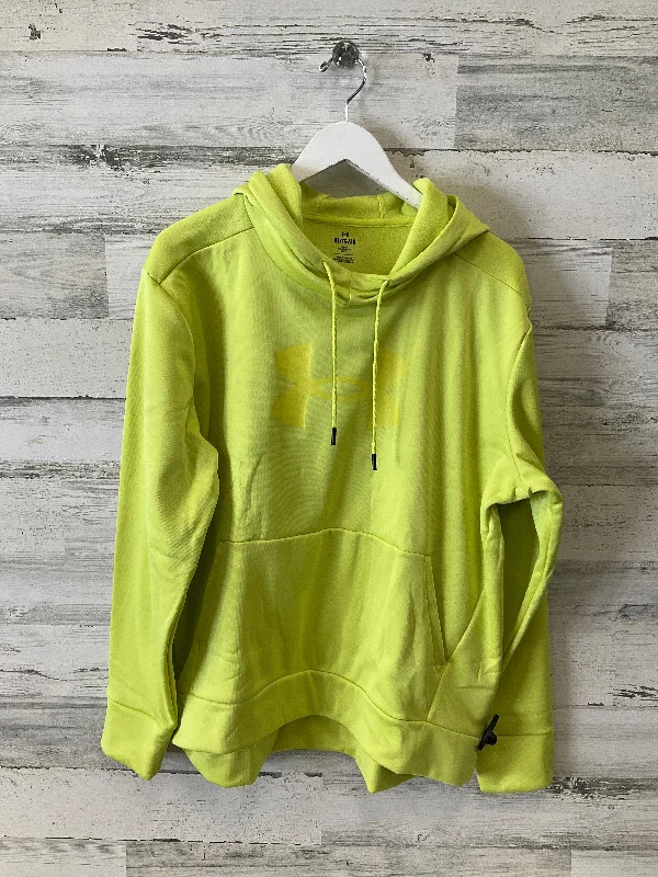 Sweatshirt Hoodie By Under Armour In Yellow, Size: Xl