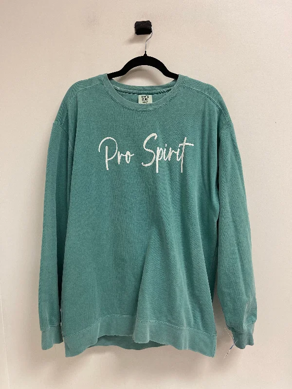 Sweatshirt Crewneck By Comfort Colors In Green, Size: L