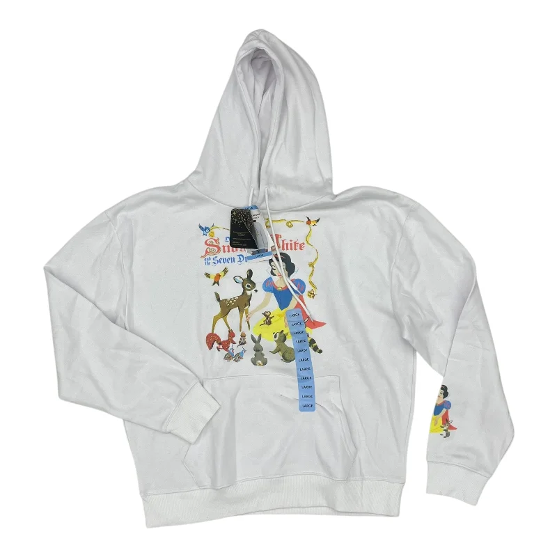 Sweatshirt Hoodie By Disney Store In White, Size:L