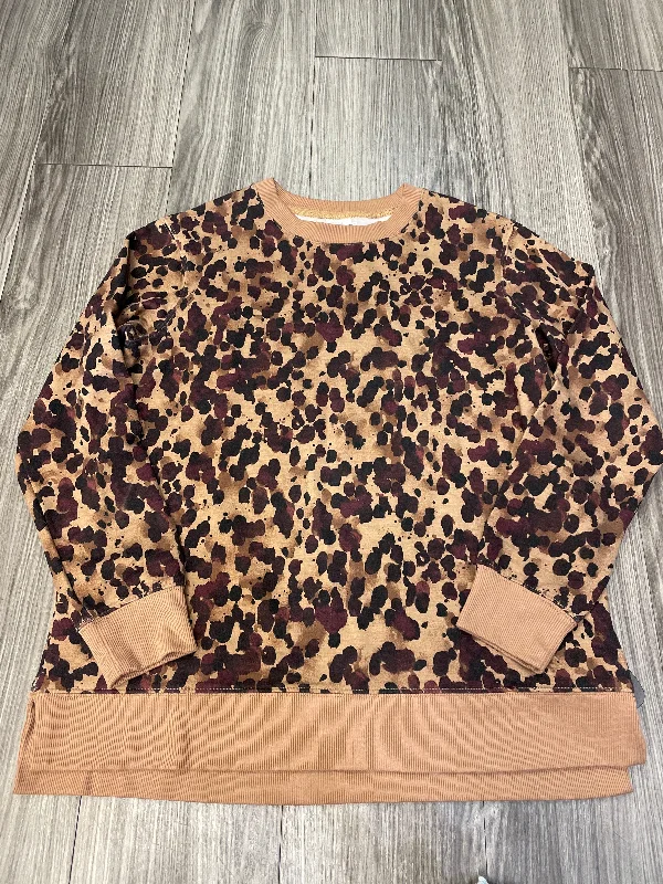 Sweatshirt Crewneck By Stars Above In Animal Print, Size: M