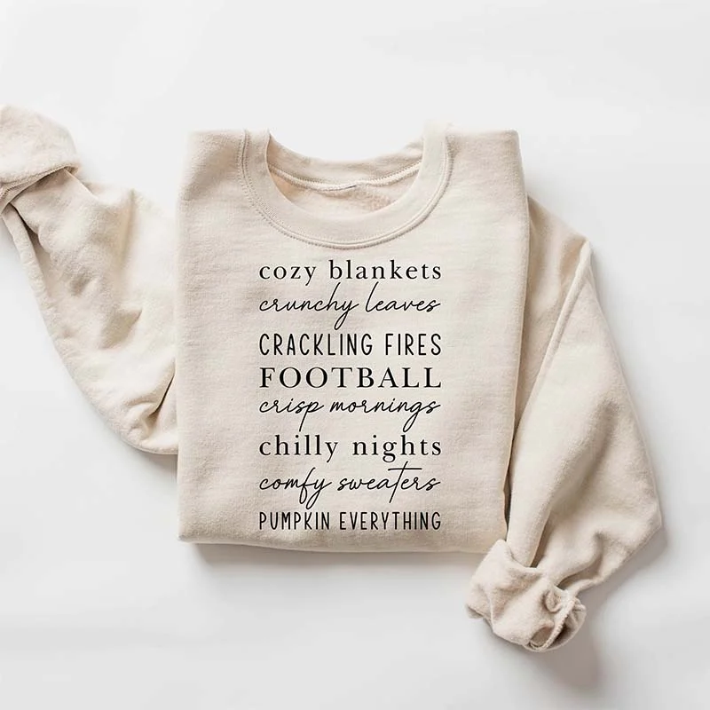 Cozy Blankets Crunchy Leaves  Sweatshirt