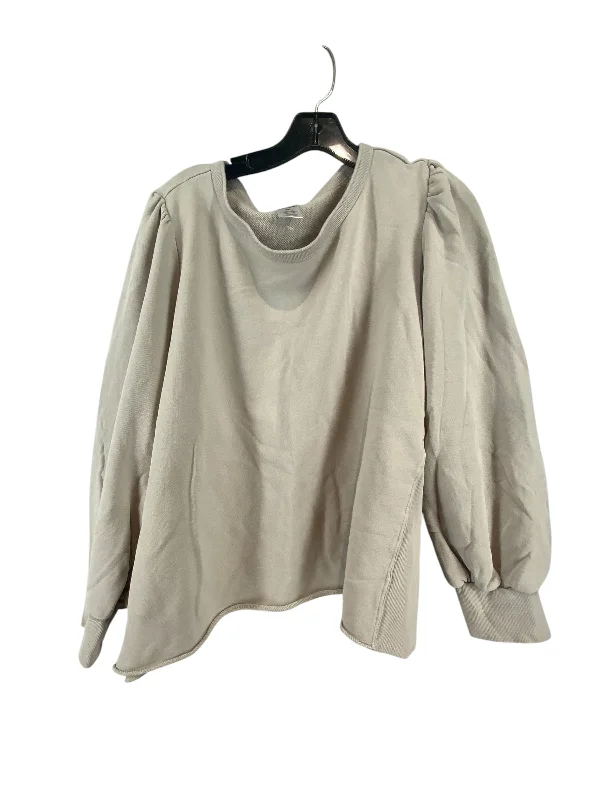 Sweatshirt Crewneck By Clothes Mentor In Cream, Size: Xl