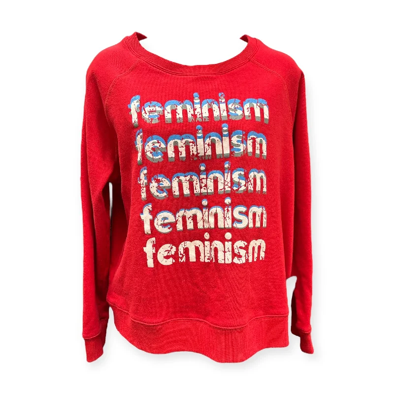 Sweatshirt Crewneck By Rebecca Minkoff In Red, Size: Xl