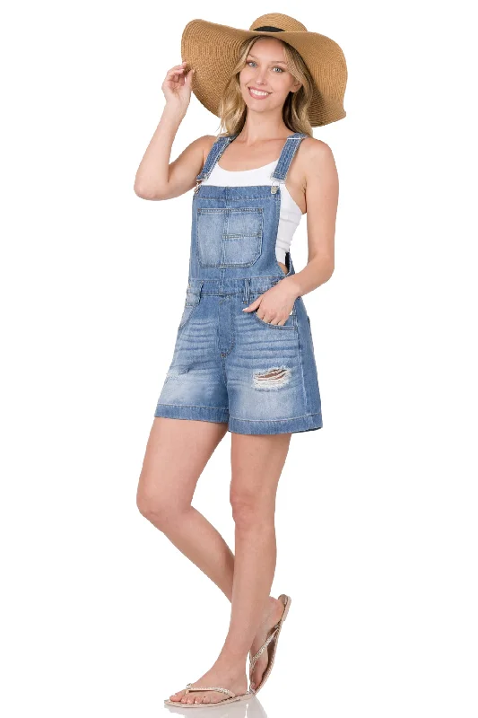 Denim Short Overalls