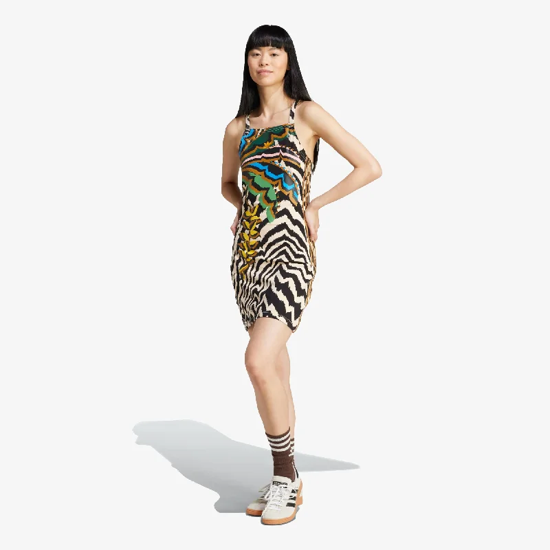 ADIDAS ORIGINALS | WMN'S X FARM RIO 3-STRIPES MINI DRESS { CRYSTAL SAND