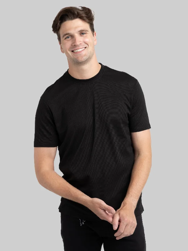 Black Knitted T-Shirt