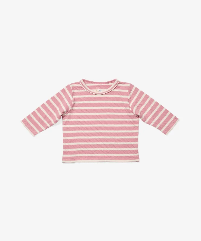 Edward Baby T-Shirt, Rose Stripe