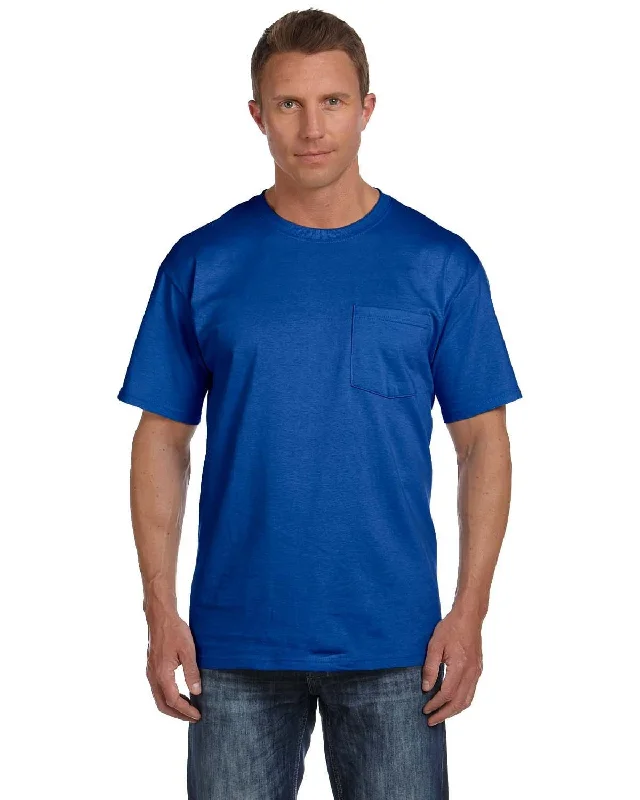 Fruit of the Loom Cotton Pocket T-Shirt | Royal