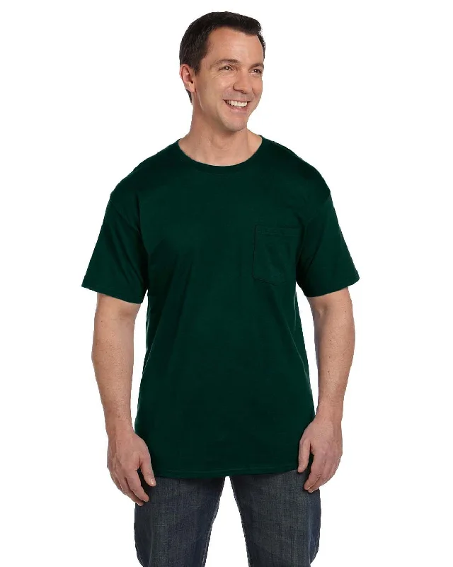 Hanes Beefy-T Pocket T-Shirt | Deep Forest