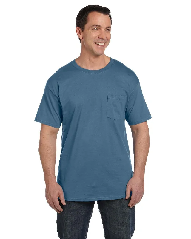 Hanes Beefy-T Pocket T-Shirt | Denim Blue