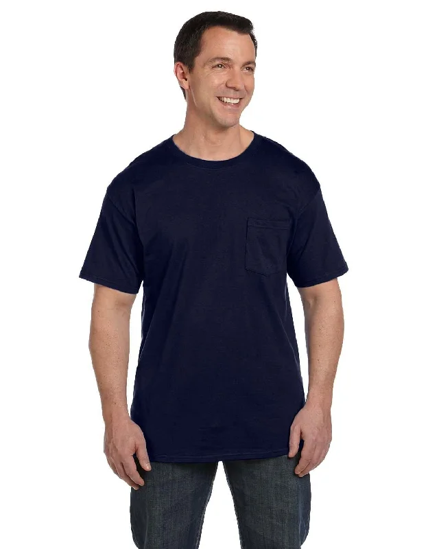 Hanes Beefy-T Pocket T-Shirt | Navy