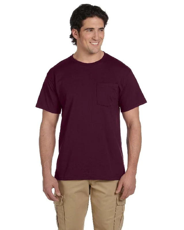 Jerzees 50/50 Pocket T-Shirt | Maroon