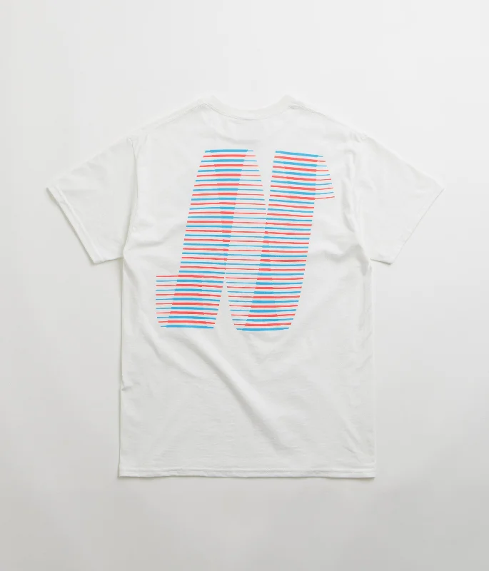 North N Logo T-Shirt - White / Blue / Red