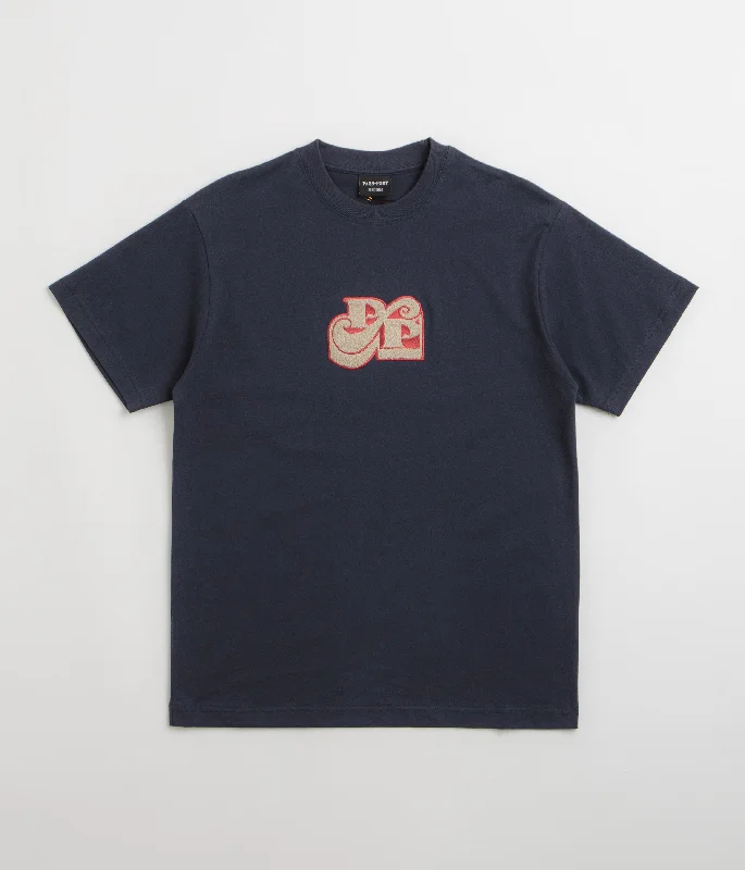 Pass Port Tilde Stamp T-Shirt - Navy