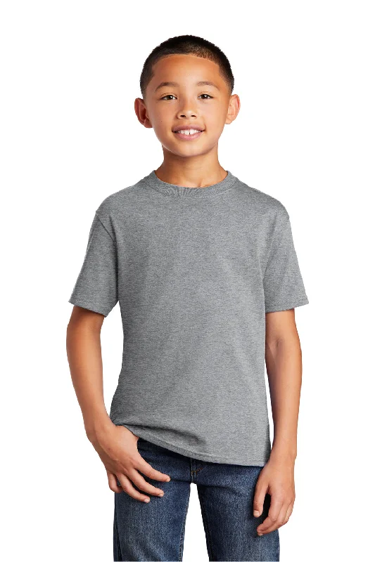 Port & Company Youth Core Short Sleeve Crewneck T-Shirt - Heather Grey