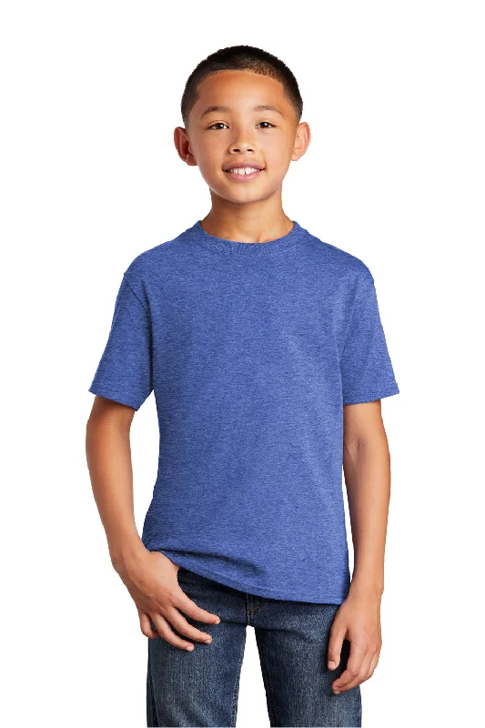 Port & Company Youth Core Short Sleeve Crewneck T-Shirt - Heather Royal Blue