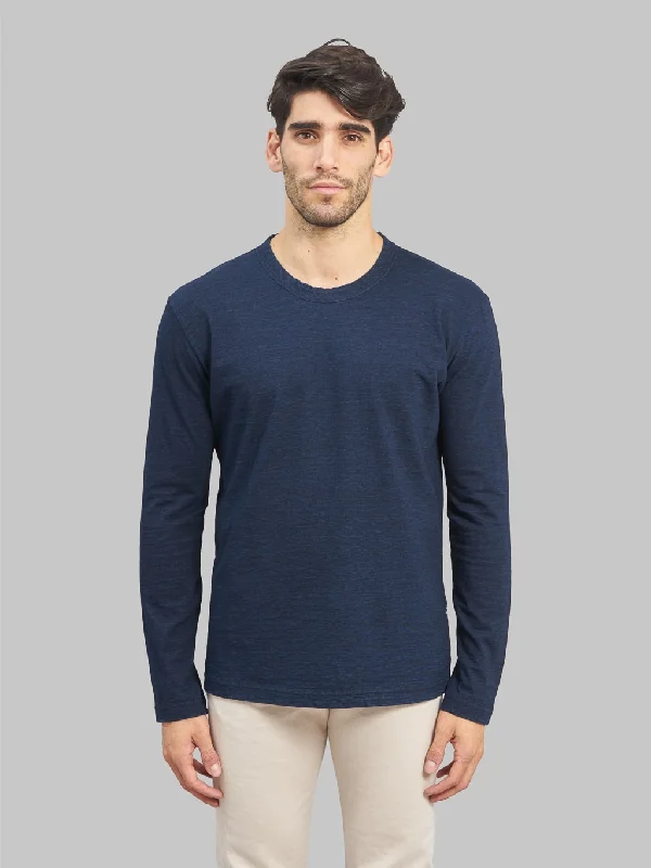 Pure Blue Japan LS5011-D Indigo Dyed Long Sleeve T-Shirt