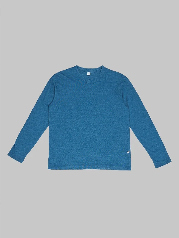 Pure Blue Japan LS5011-GRE Greencast Indigo Dyed Long Sleeve T-Shirt