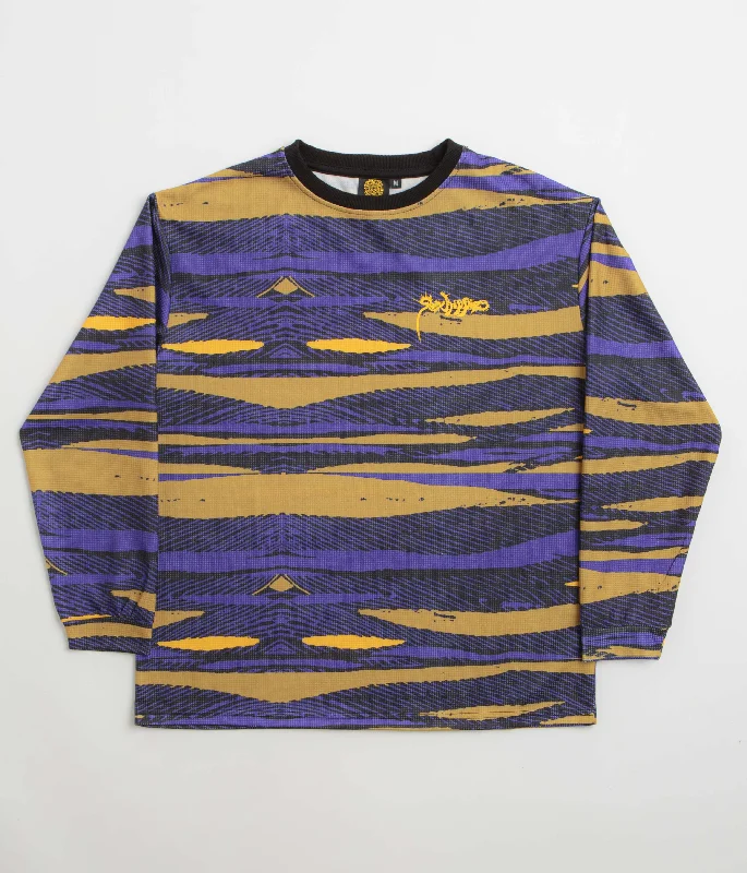 Sexhippies Sublimated Thermal Long Sleeve T-Shirt - Midnight / Golden Ochre