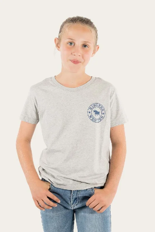 Signature Bull Kids Classic Fit T-Shirt - Grey Marle/Navy