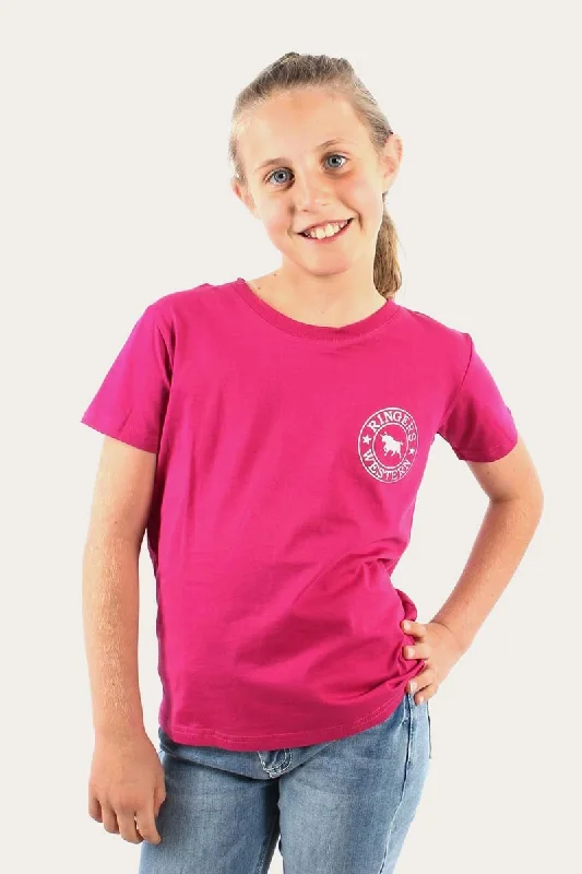 Signature Bull Kids Classic Fit T-Shirt - Magenta/Silver