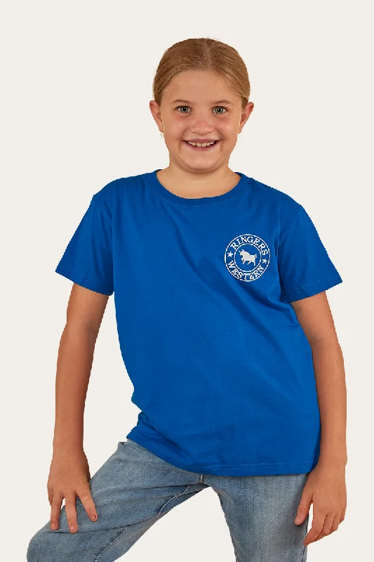 Signature Bull Kids Classic Fit T-Shirt - Snorkel Blue/White