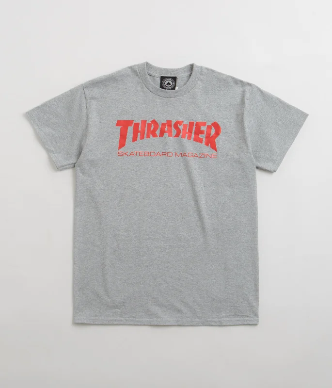 Thrasher Skate Mag T-Shirt - Grey / Red