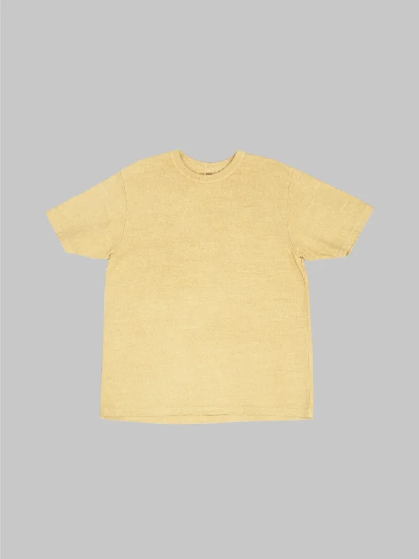 UES No.8 Slub Nep Short Sleeve T-Shirt Light Yellow