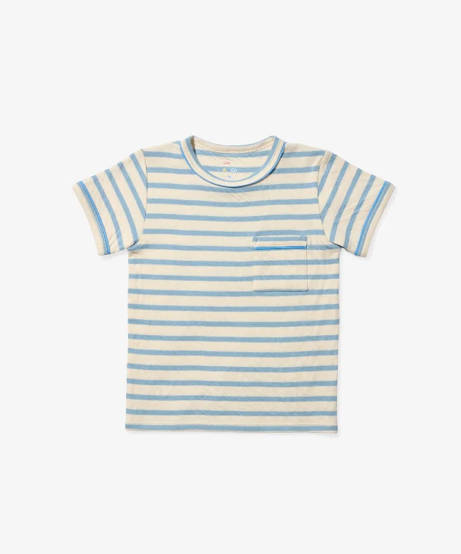 Willie T-Shirt, Dusty Blue Stripe