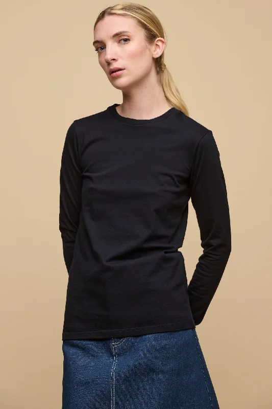 Women's Long Sleeve T Shirt - Navy